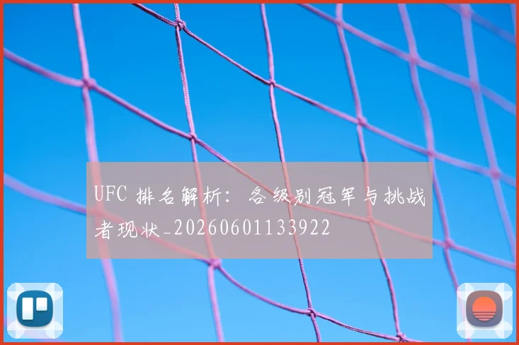 UFC 排名解析：各级别冠军与挑战者现状_20260601133922
